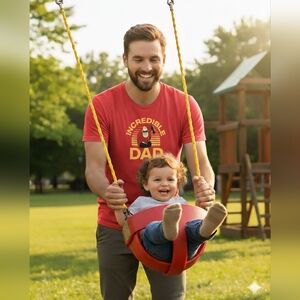 Disney Red Incredible Dad T-Shirt Sz XXL